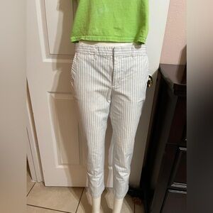 (Z) GAP Light Blue and White Striped Pants